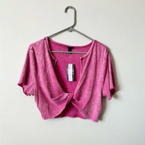 Wild Fable NWT Size XXL Fuscia Faded Pink Crop Top